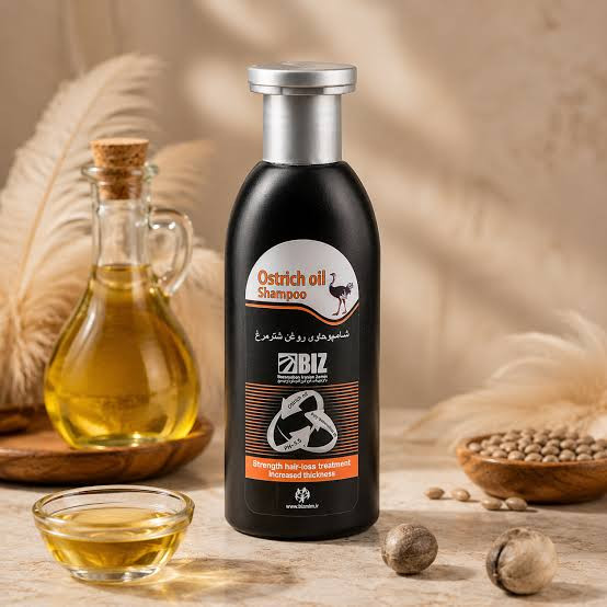 شامپو روغن شترمرغ بیز
